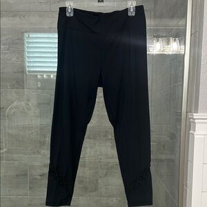 Black Leggings with Cutout Detail